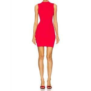 NEW MUMA WORLD knit mini dress in cherry red